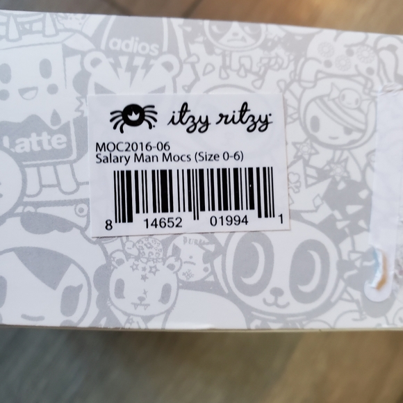 Itzy Ritzy Moc Happens Leather Baby Moccasins, 0-6 Months - Picture 5 of 6